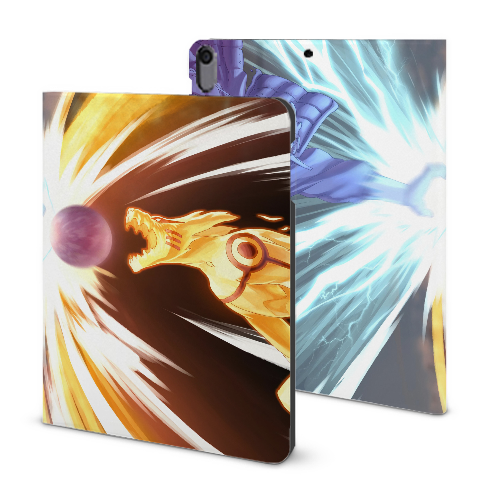 （画像用） NARUTO -ナルト- NARUTO -ナルト- 疾風伝 IPad ケース ブック型 PUレザー TPU 耐衝撃 軽量 薄型 ペン収納なし 全面保護 IPad 各モデル対応